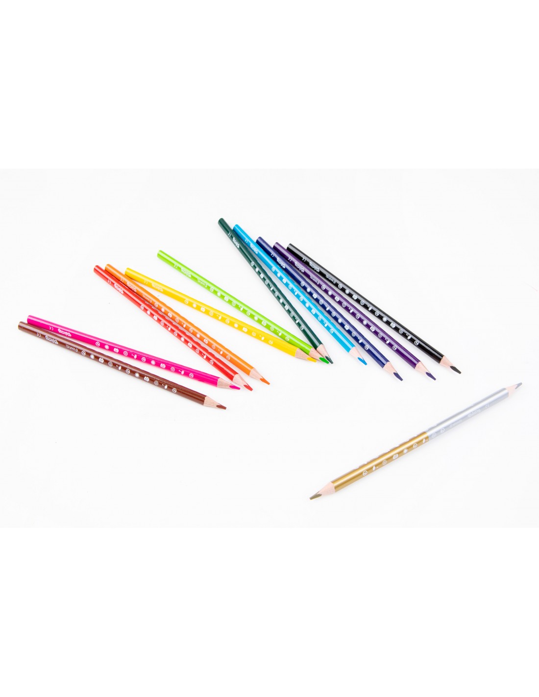 Colorino Silky 3in1 wax crayons with plastic handle 12 colors