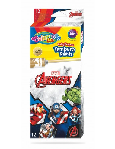 Farby tempera w tubach Colorino Avengers