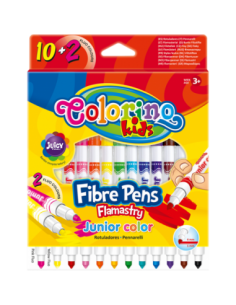 Junior Fibre Pens 12 colours