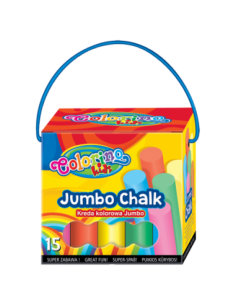 Jumbo Coloured Chalk 15pcs