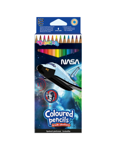 Kredki ołówkowe Nasa 12 kolorów