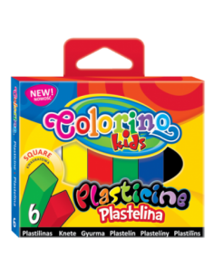 Square Plasticine 6 colours