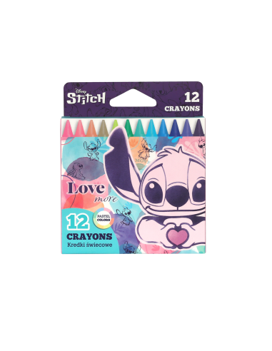 Disney Stitch Pastel Kredki Ĺwiecowe...