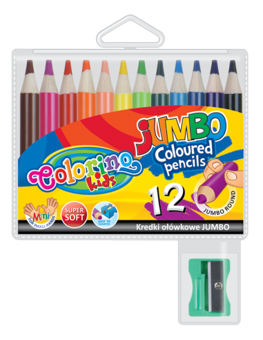 Kredki oĹĂłwkowe Jumbo okrÄgĹe 9 cm