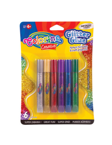 Metallic Glitter Glue 6 colours
