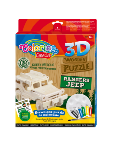 3D Puzzle Drewniane Jeep