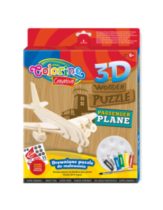 3D Puzzle Drewniane Samolot