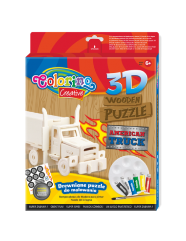 3D Puzzle Drewniane Ciężarówka