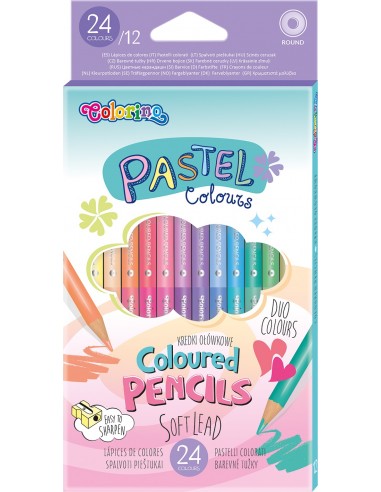 Pastel Coloured Pencils 24 colours