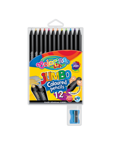 JUMBO Round Coloured Pencils Black...