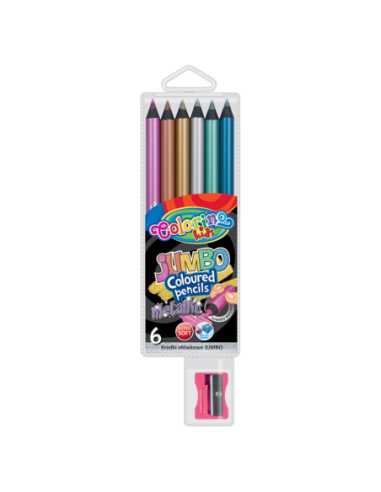 JUMBO Round Coloured Pencils Metallic...