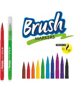 Brush Markers 10 colours 2