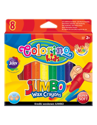 JUMBO Wax Crayons 8 colours